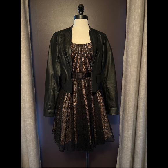 Urban Code Black Leather Jacket - Picture 2 of 7